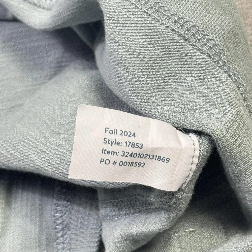 Marine Layer 1/4 Zip Pullover‎ Mens Small Green Striped Collared Lyocell Cotton